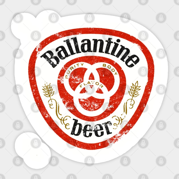 Ballantine Beer Sticker by retrorockit